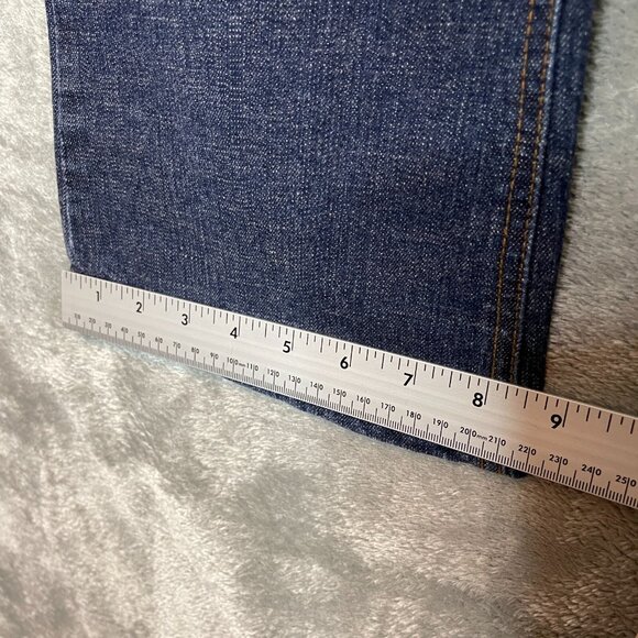 Women Y2K Hip Hop Rhinestone Indigo Low Rise Stretch Bootcut Flare Denim Jean 4P - Picture 9 of 11